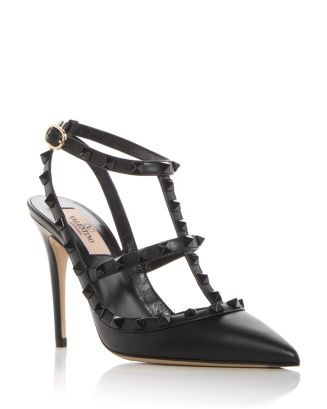 Valentino Garavani Women's Rockstud Cage Leather Pumps with Studs  | Bloomingdale's Shoes | Bloomingdale's (US)