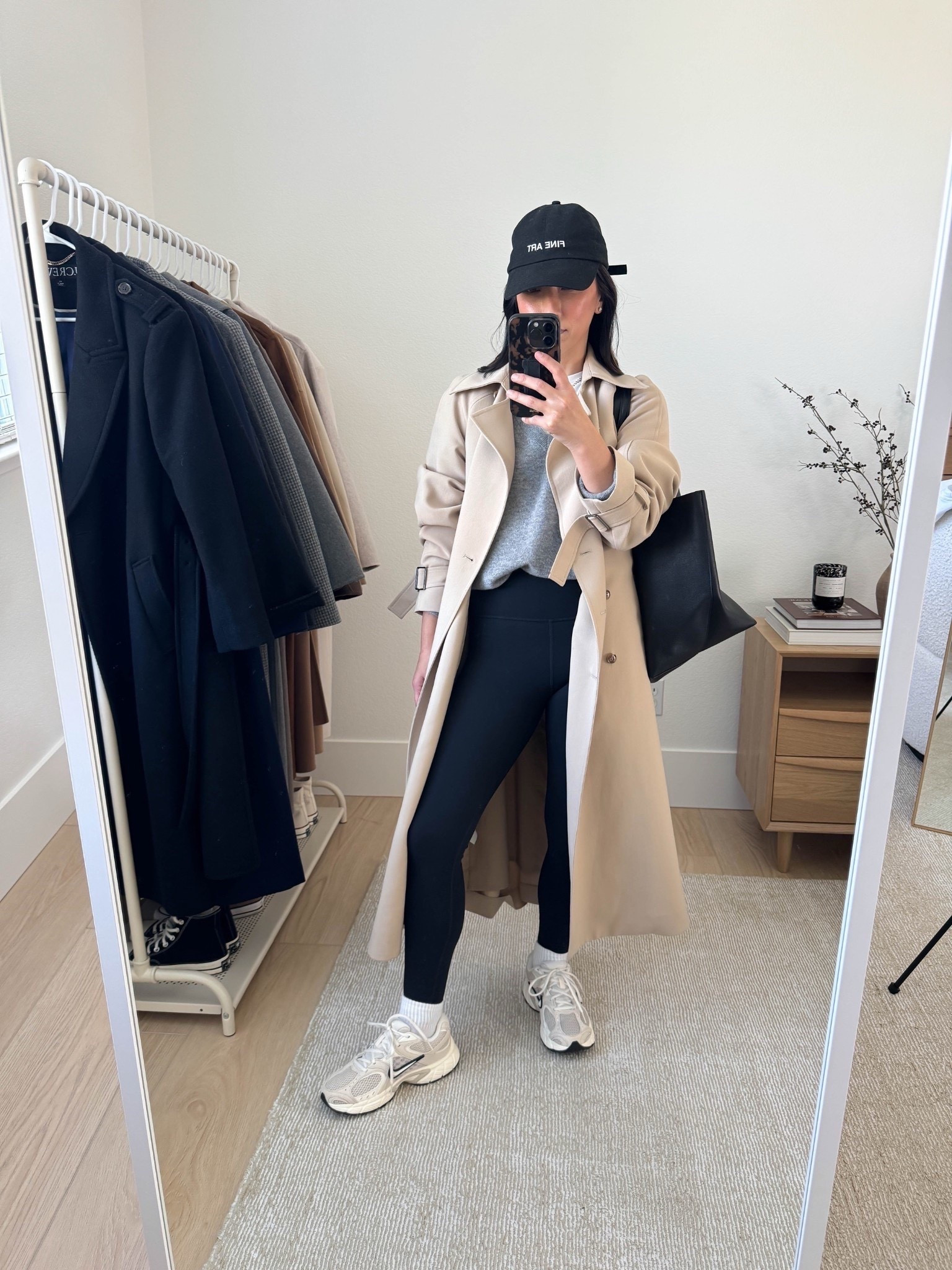 Leggings outfits. How to elevate leggings. 

Oak + Fort trench xxs, runs big
Jenni Kayne sweater xs
Everlane tee medium
Amazon leggings xs
Amazon socks
Nike sneakers 6
Mansur Gavriel tote
Fine Art hat (old)

Petite style, mom outfits, athleisure, leggings 



#LTKootd #LTKPetite #LTKmomlife