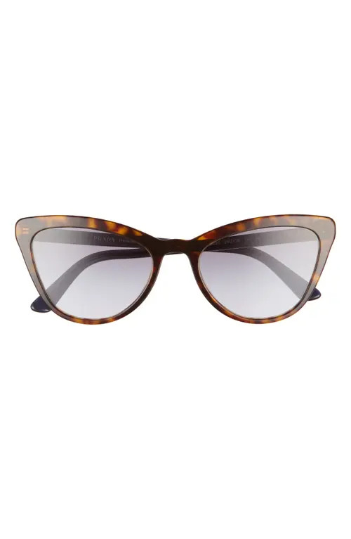 Prada 56mm Gradient Cat Eye Sunglasses in Tortoise/Violet Gradient Blue at Nordstrom | Nordstrom