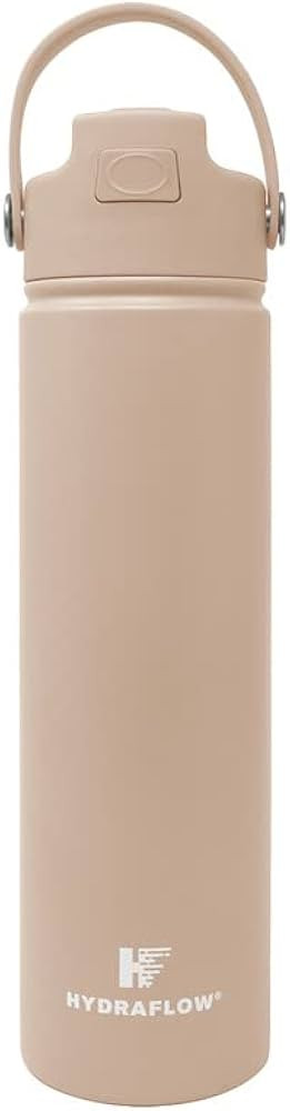 Hydraflow Hybrid - Triple Wall Vacuum Insulated Water Bottle with Flip Straw (25oz, Clay) Stainle... | Amazon (US)
