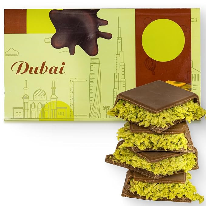 Dubai Chocolate Bar with Pistachio – 7 oz – Handmade Viral Dubai Chocolate – Crispy Shredde... | Amazon (US)
