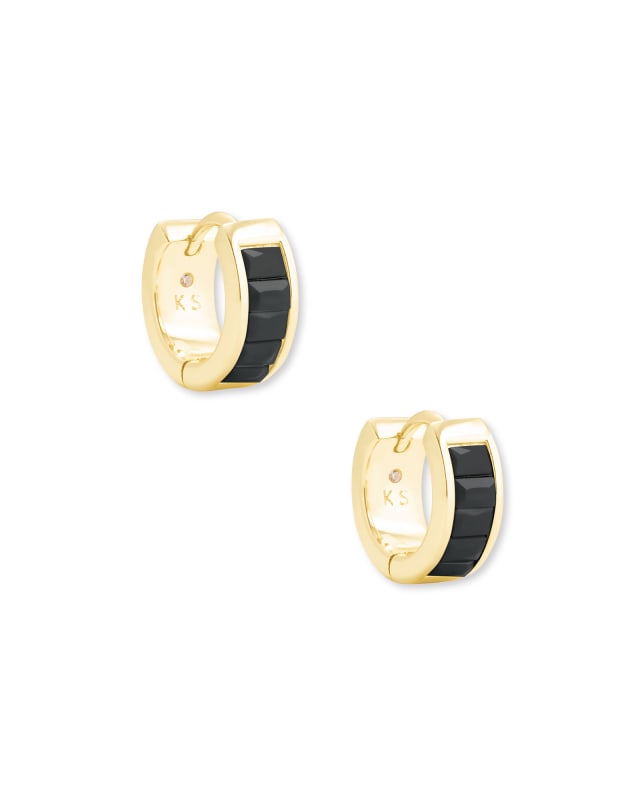 Jack Gold Huggie Earrings in Black Spinel | Kendra Scott | Kendra Scott