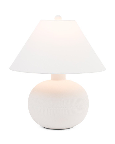 22in Ceramic Pot Coolie Shade Table Lamp | TJ Maxx