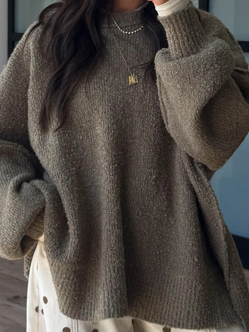 Lev Textured Sweater | Moss | +Plus Available | RESTOCK | Shop Talulah