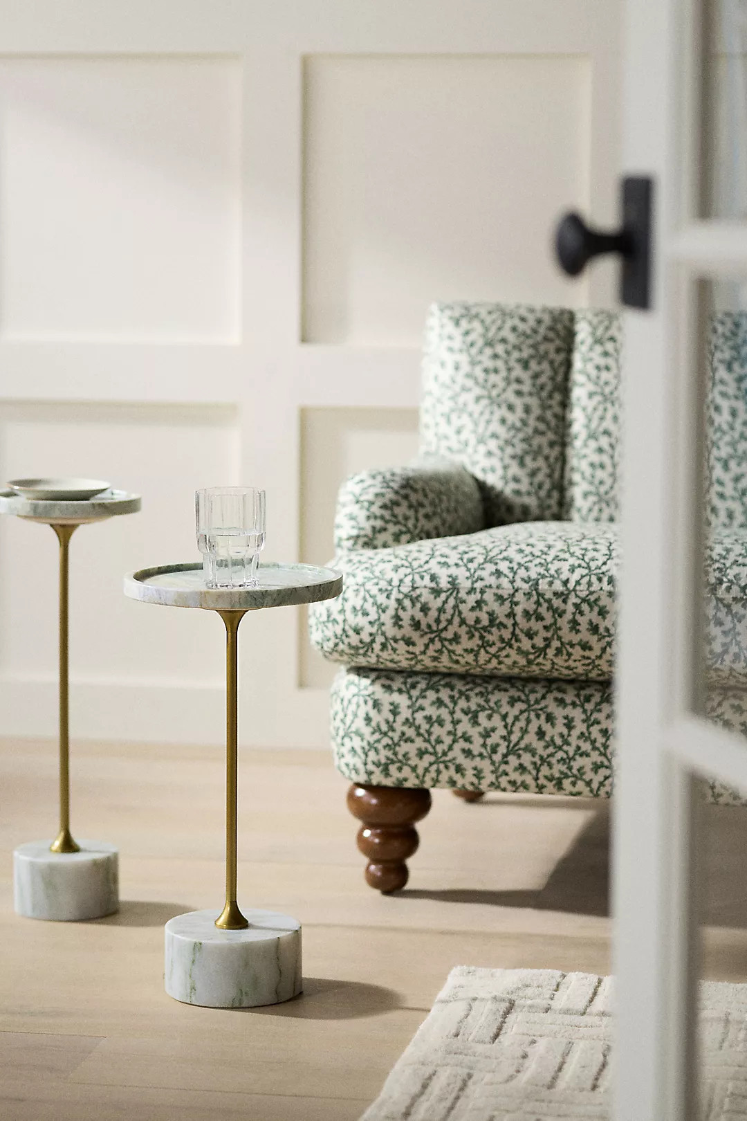 Swirling Marble End Table | Anthropologie (US)