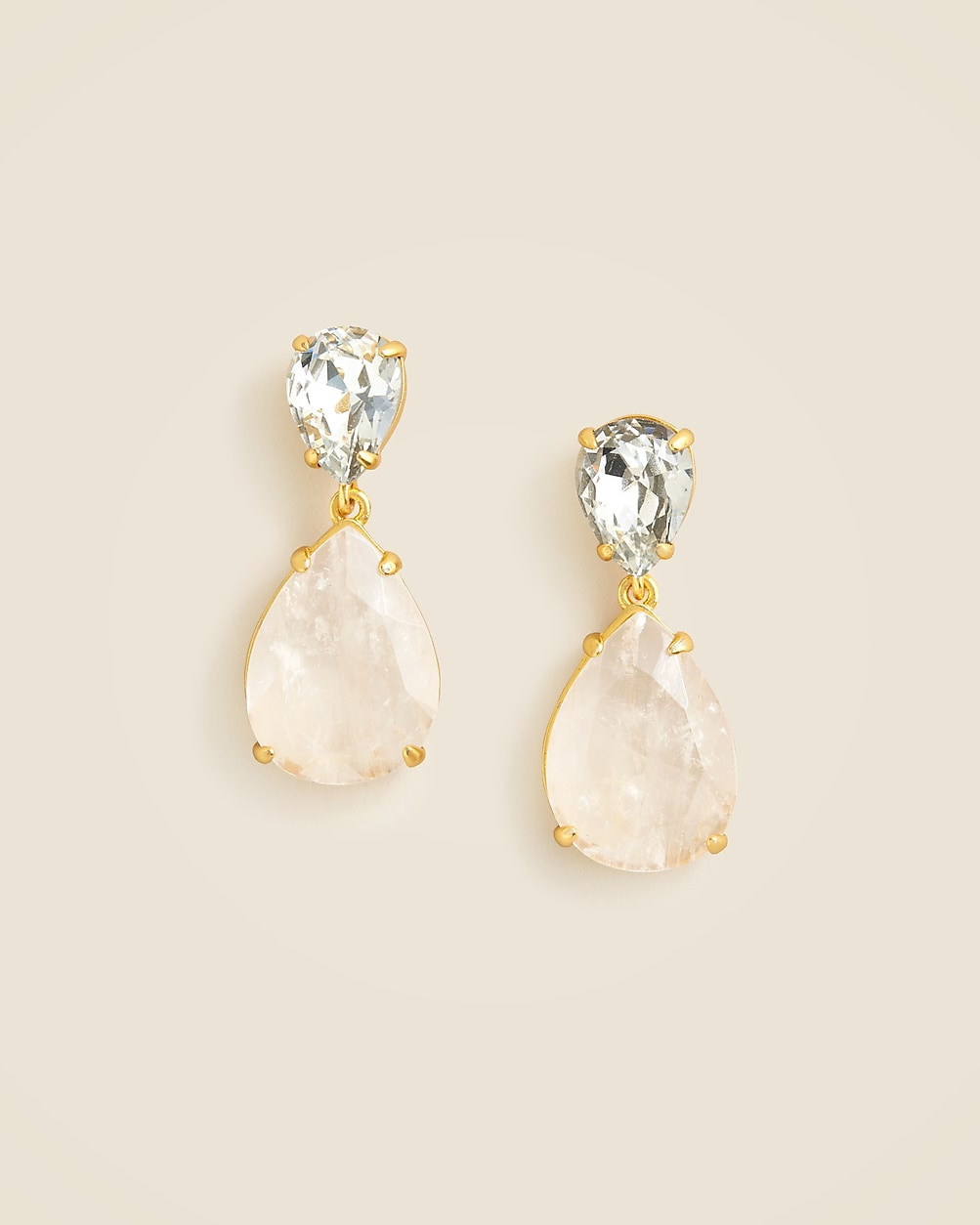 Crystal teardrop earrings | J. Crew US