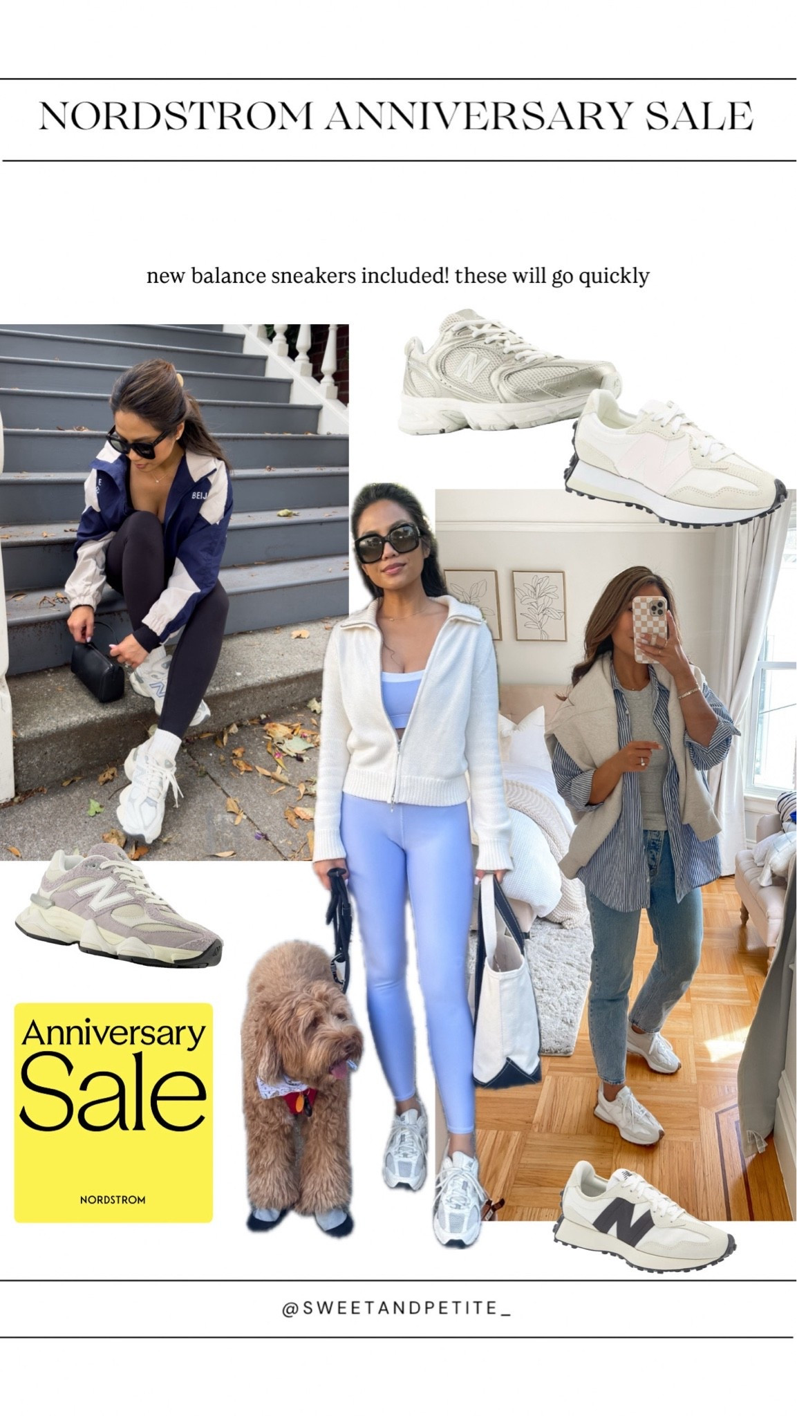 NSALE New Balance Sneakers included!

Sizing:
9060 - size down 1/2 size 
530 - true to size 
327 - true to size

#LTKSaleAlert #LTKActive
