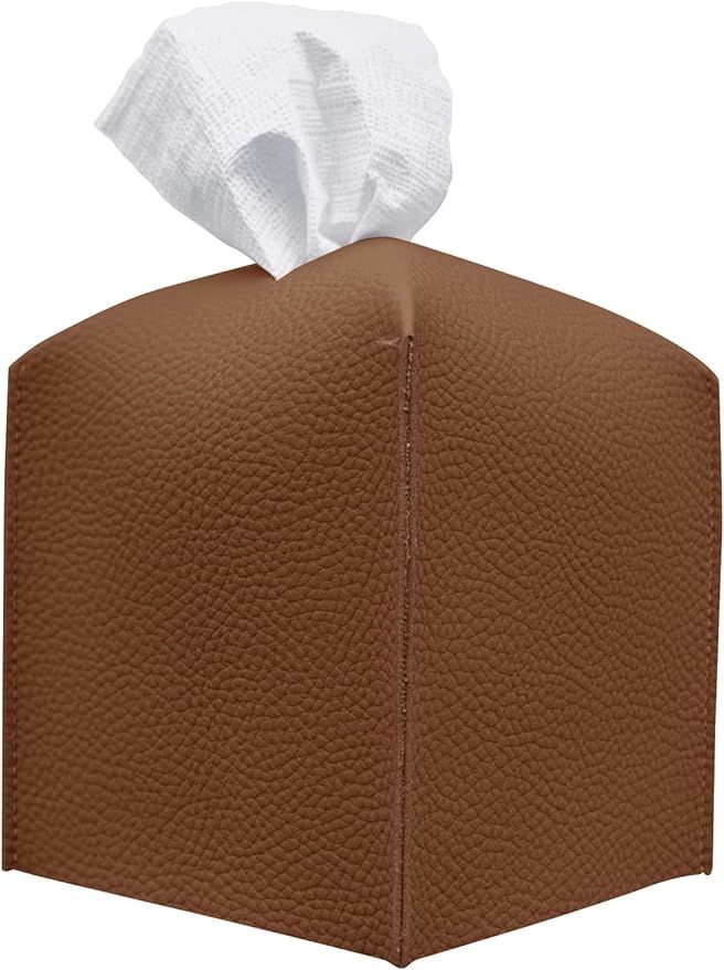 Amazon.com: Carrotez Tissue Box Cover, [Refined] Modern PU Leather Square Tissue Box Holder - Dec... | Amazon (US)