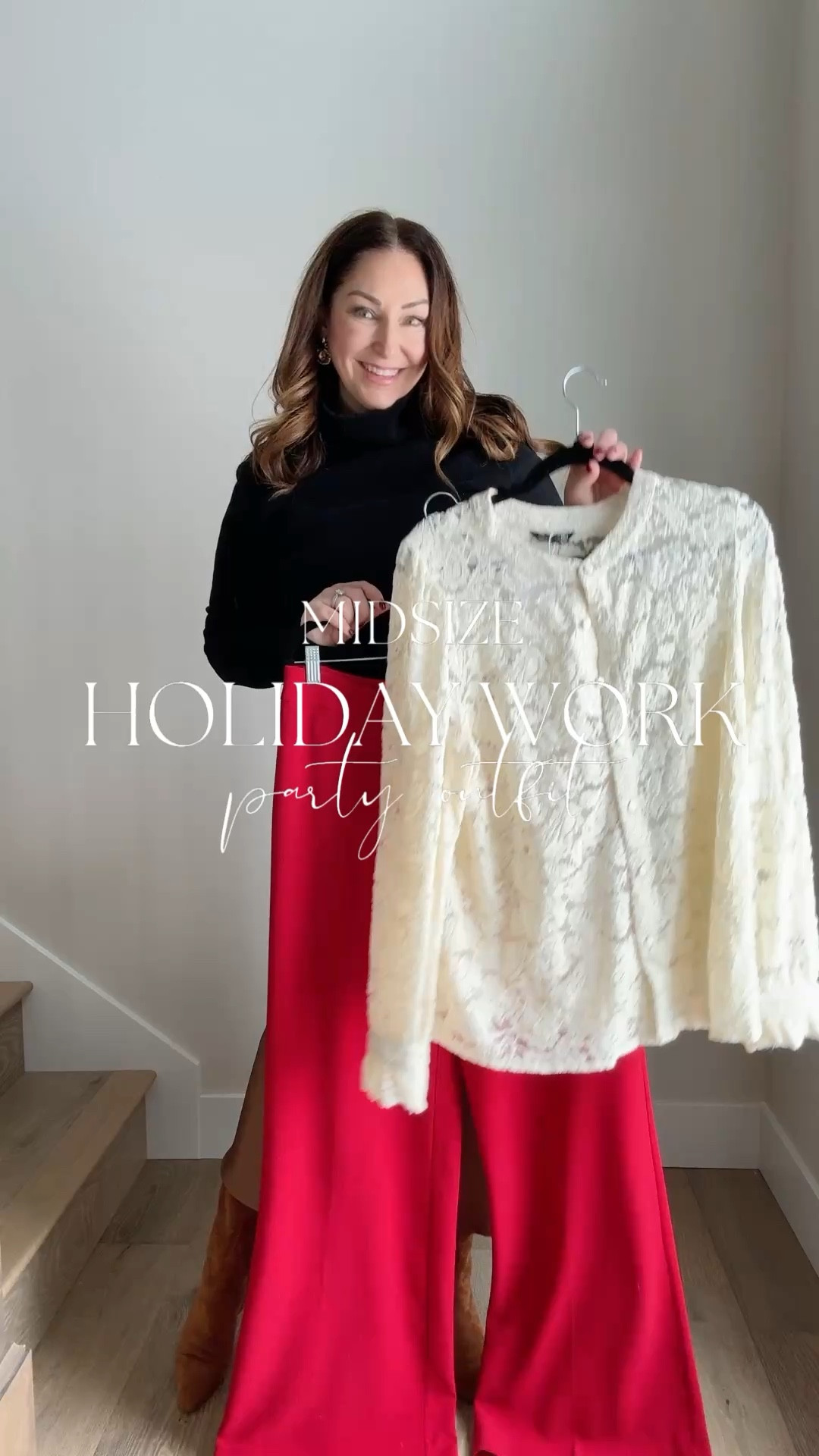 This pretty lace top is great for the holidays and I paired with these fun red pants but would look great with black as well! 🔗👇🏻 blouse tts, L // pants size up if in-between, 14

#LTKHoliday #LTKOver40 #LTKWorkwear