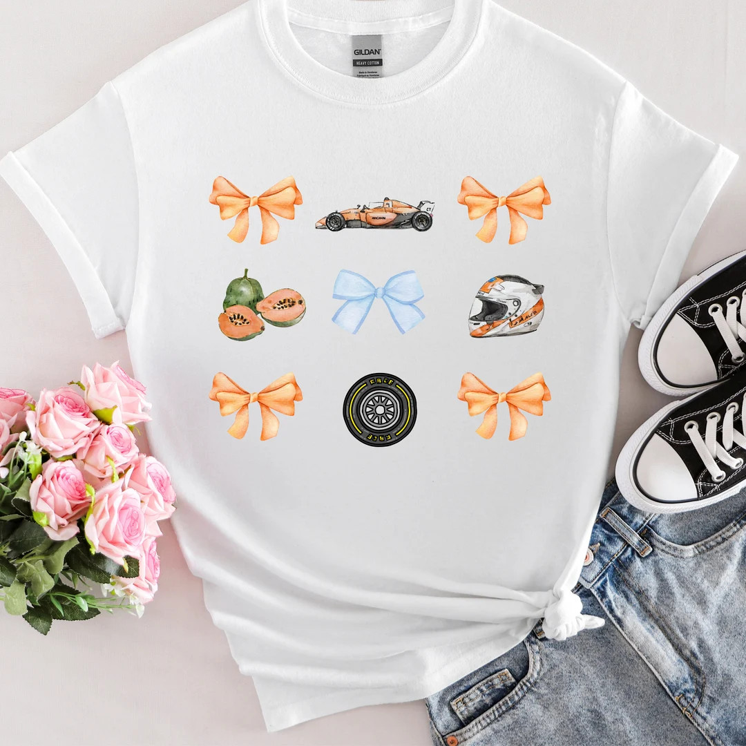 Mclaren F1 Team Papaya Lando Norris Fan Gift Gift for F1 Fan Coquette Style Shirt - Etsy | Etsy (US)