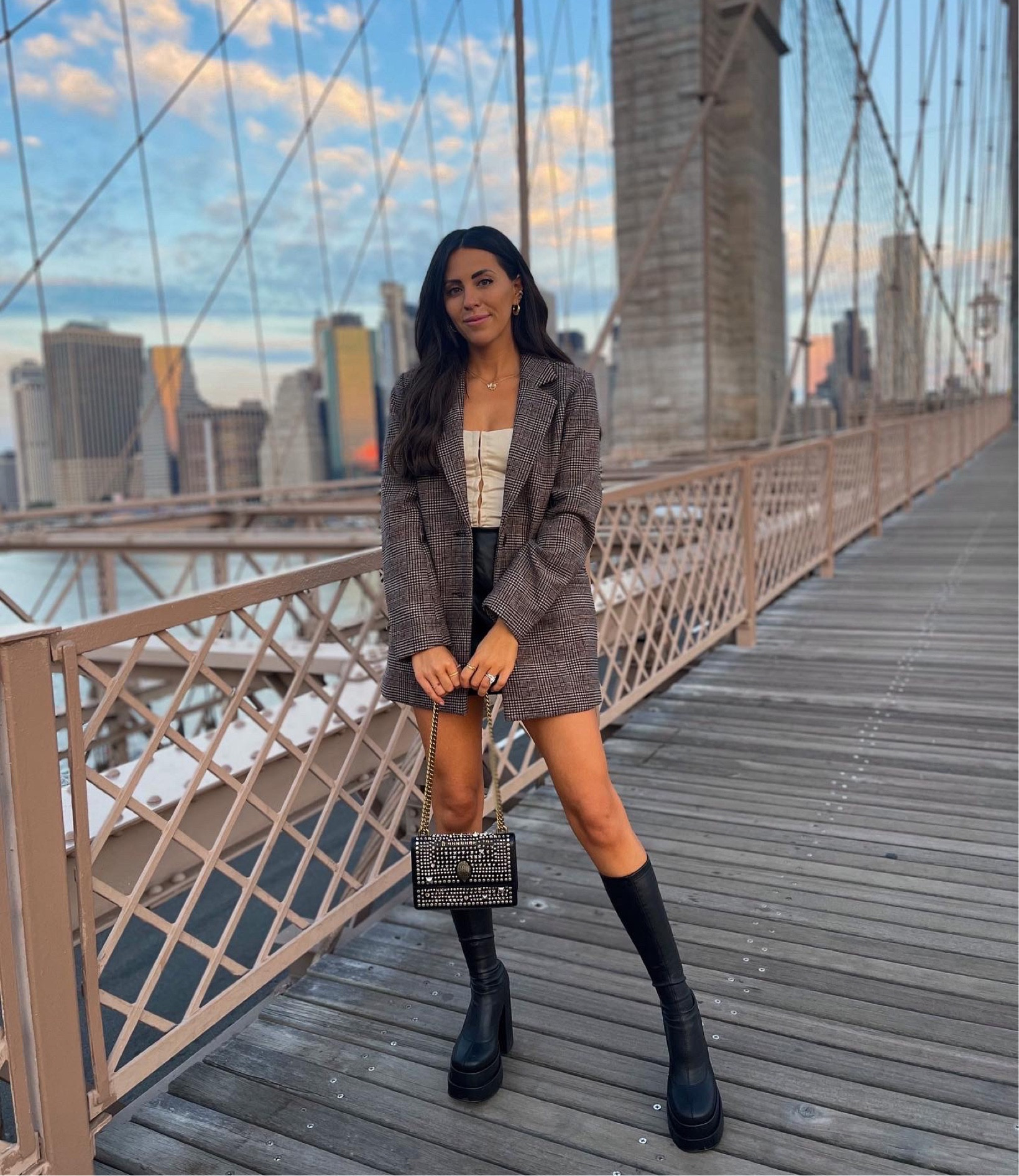 Preppy street style— oversized plaid blazer + corset + black skirt (small in all) Last day to get 20% off Abercrombie through the LTK sale

#LTKSale #LTKCon #LTKSeasonal