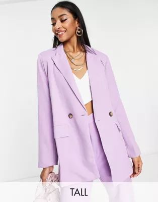 NaaNaa Tall dad blazer in purple | ASOS | ASOS (Global)