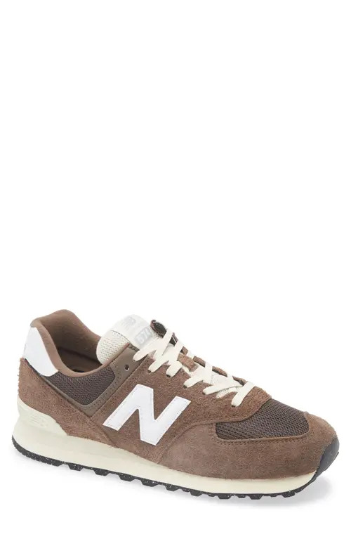 New Balance Gender Inclusive 574 Sneaker in Dark Mushroom/Angora at Nordstrom, Size 14.5 Women's | Nordstrom