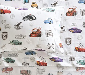 Disney and Pixar Cars Heritage Organic Toddler Sheet Set | Pottery Barn Kids
