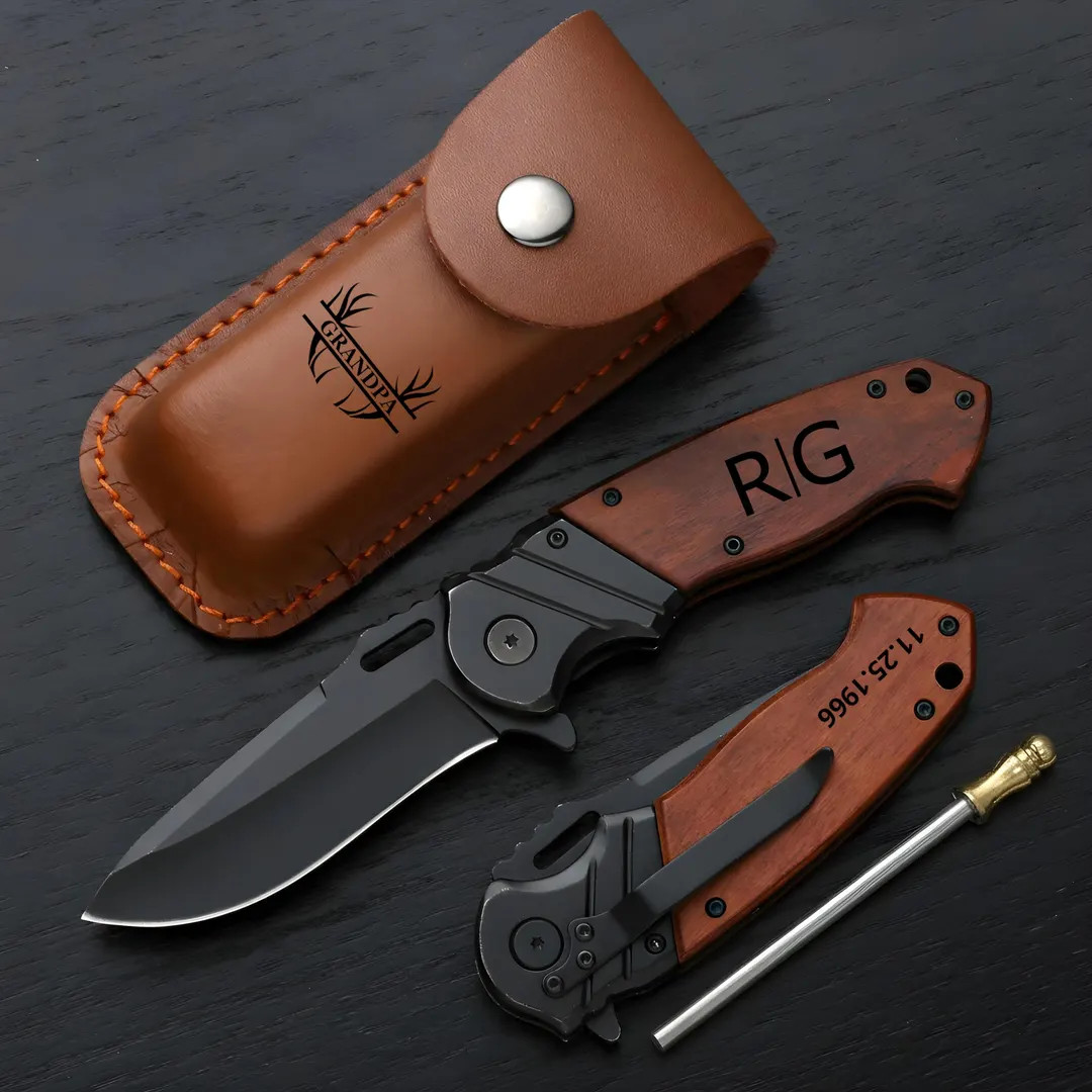 Engraved Pocket Knife, Groomsmen Gift, Custom Knife boyfriend gift for him, Gift for Dad, Christm... | Etsy (US)