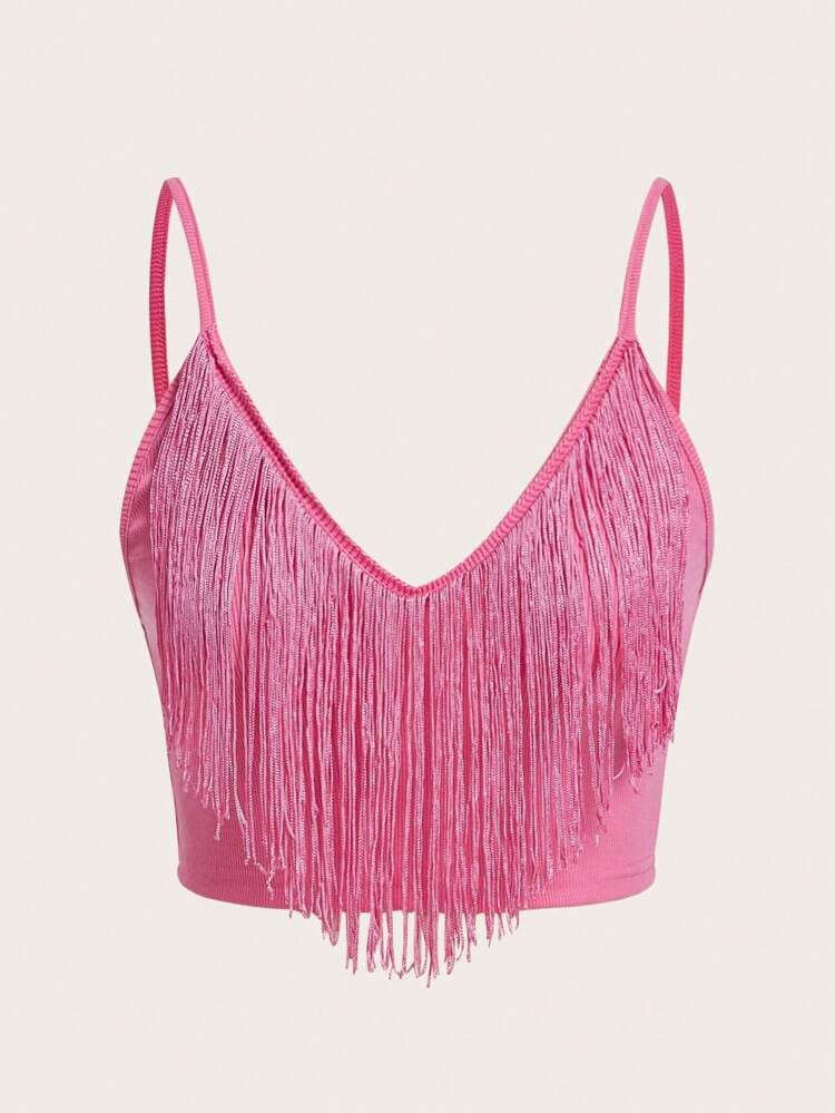 SHEIN ICON Solid Fringe Trim Cami Top
       
              
              $4.99           
     ... | SHEIN