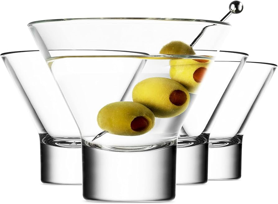 Godinger Martini Glasses, Cocktail Glasses, Italian Made Martini Glass - 8oz, Set of 4 | Amazon (US)