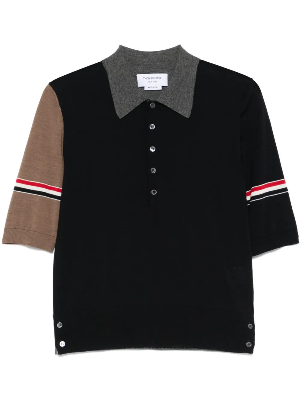 Thom Browne RWB stripe-detail Polo Shirt | Blue | FARFETCH | Farfetch Global