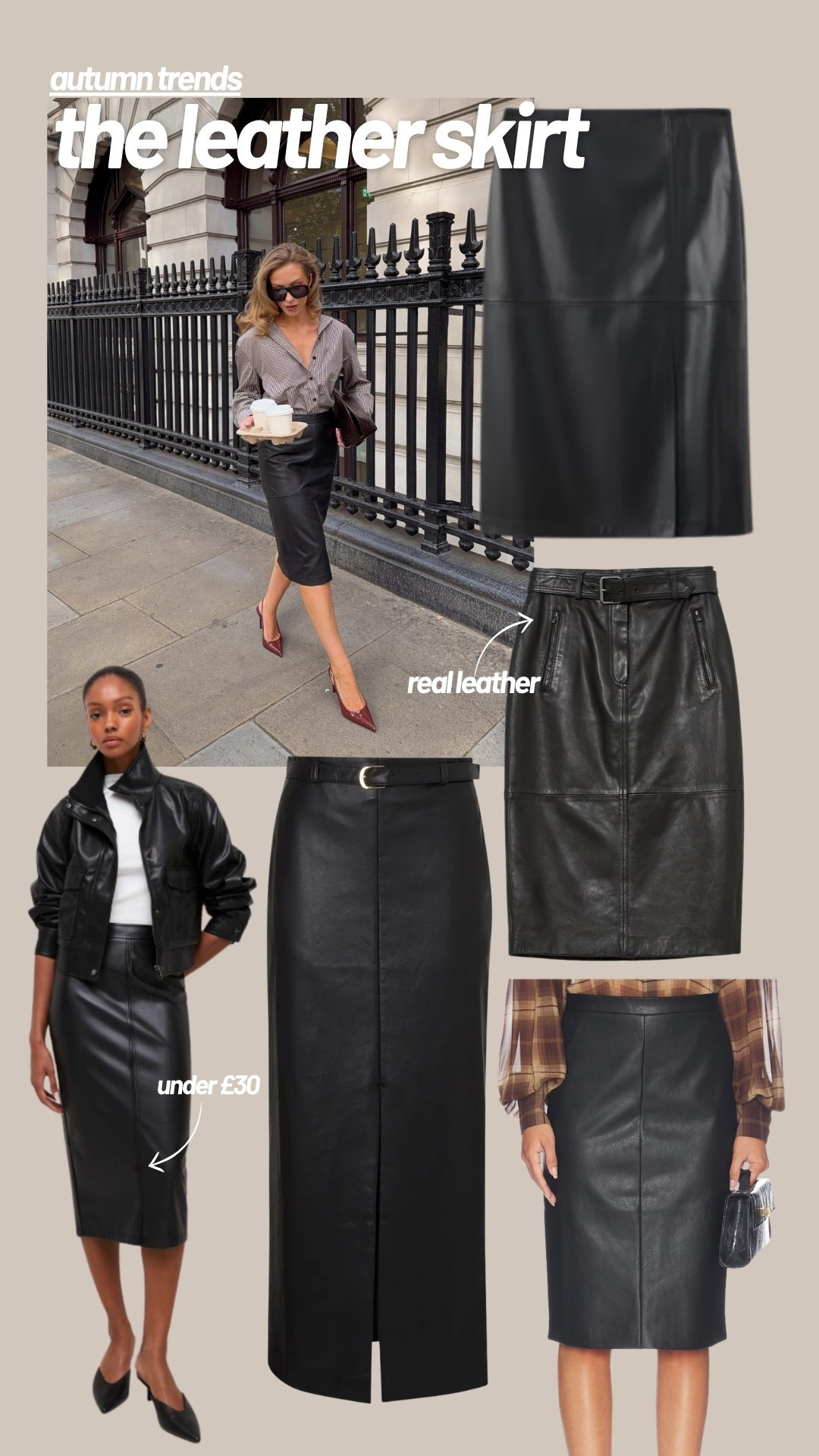 Autumn outfit, leather skirts, pencil skirt, autumn trends

#LTKuk #LTKautumn #LTKstyletip