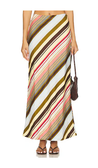 Elise Skirt in Meleu Stripe Multi | Revolve Clothing (Global)