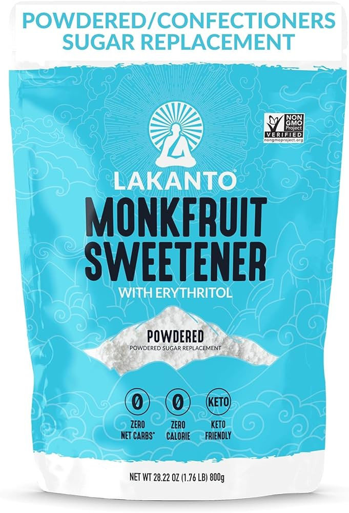 Lakanto Powdered Monk Fruit Sweetener with Erythritol - Confectioners Sugar Substitute, Frosting,... | Amazon (US)