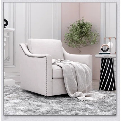 Comfortable Ergonomic Armchair With Swivel Function And Stylish Design For Home, Perfect For Relaxation And Aesthetic Appeal | Wayfair North America