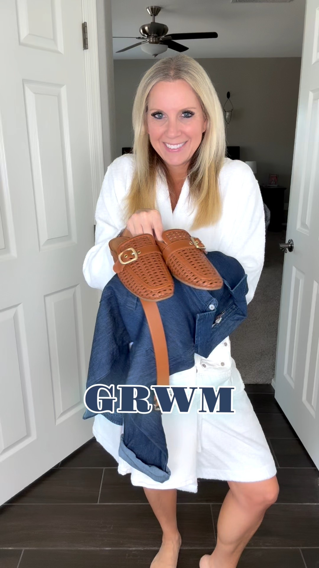 GRWM…Casual Friday Spring Style!

What screams spring more than chambray & white?! Love this elevated casual fit & all the cognac/gold accessories! Every piece here is available & runs TTS. 
