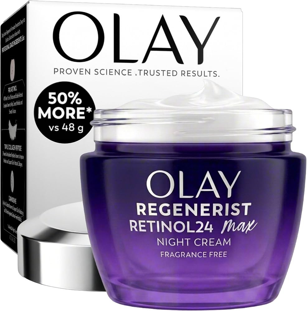 Olay Retinol Night Cream for Women, MAX, Anti-Aging Face Mousturizer, Fragrance-Free, Non Greasy ... | Amazon (US)