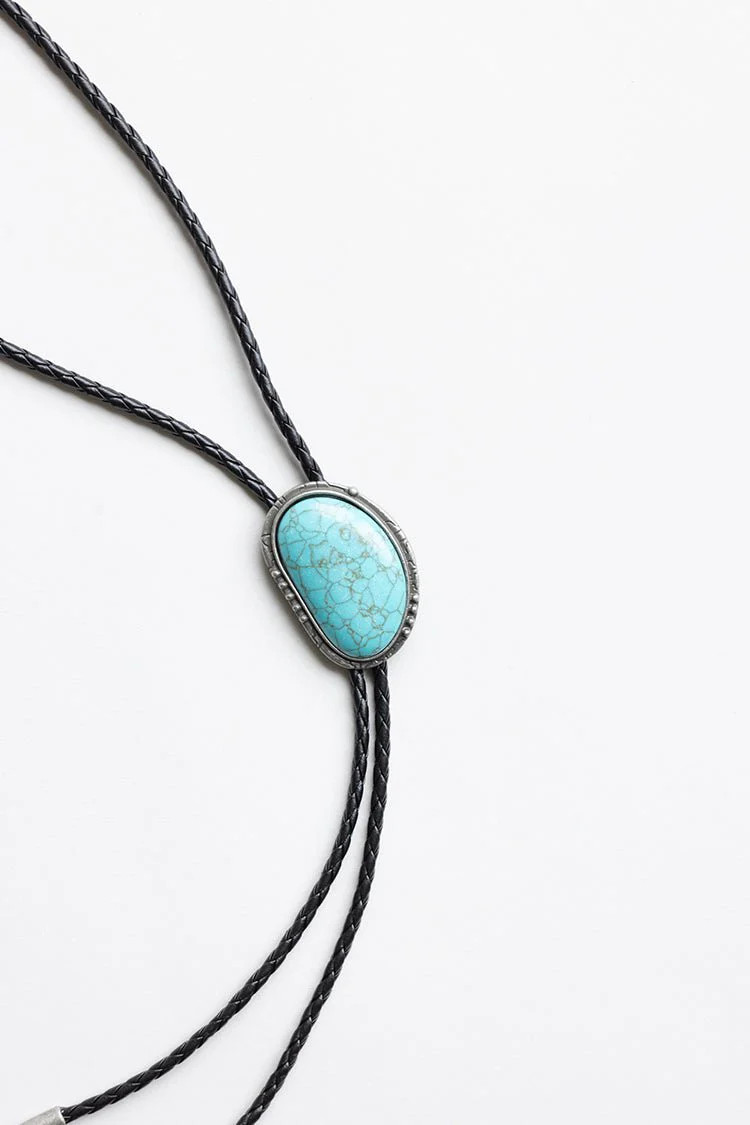 Western Turquoise Stone Bolo Tie | Flea Style