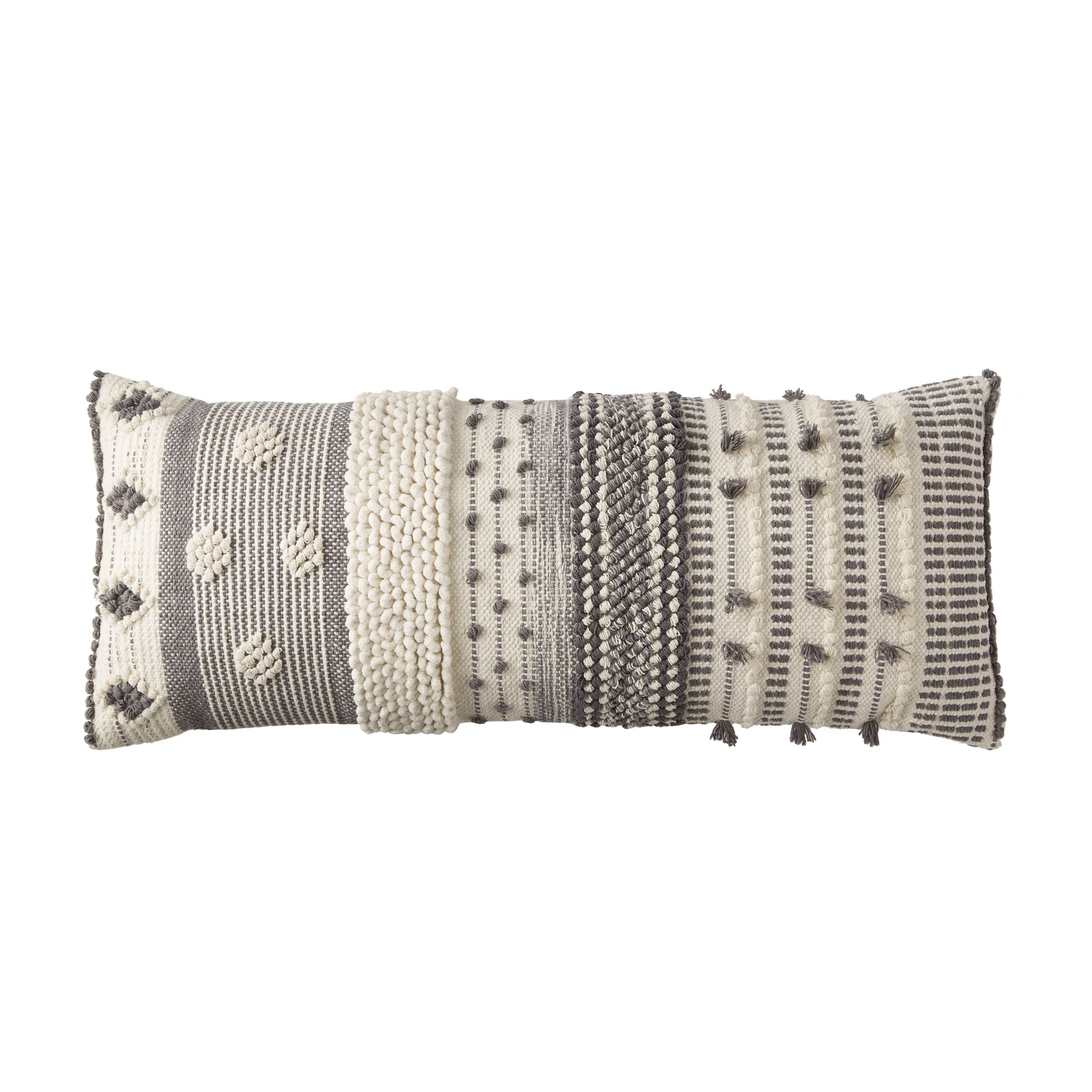 Better Homes & Gardens Zoey Gray Oversized Oblong 14" x 36" Pillow by Dave & Jenny Marrs - Walmar... | Walmart (US)