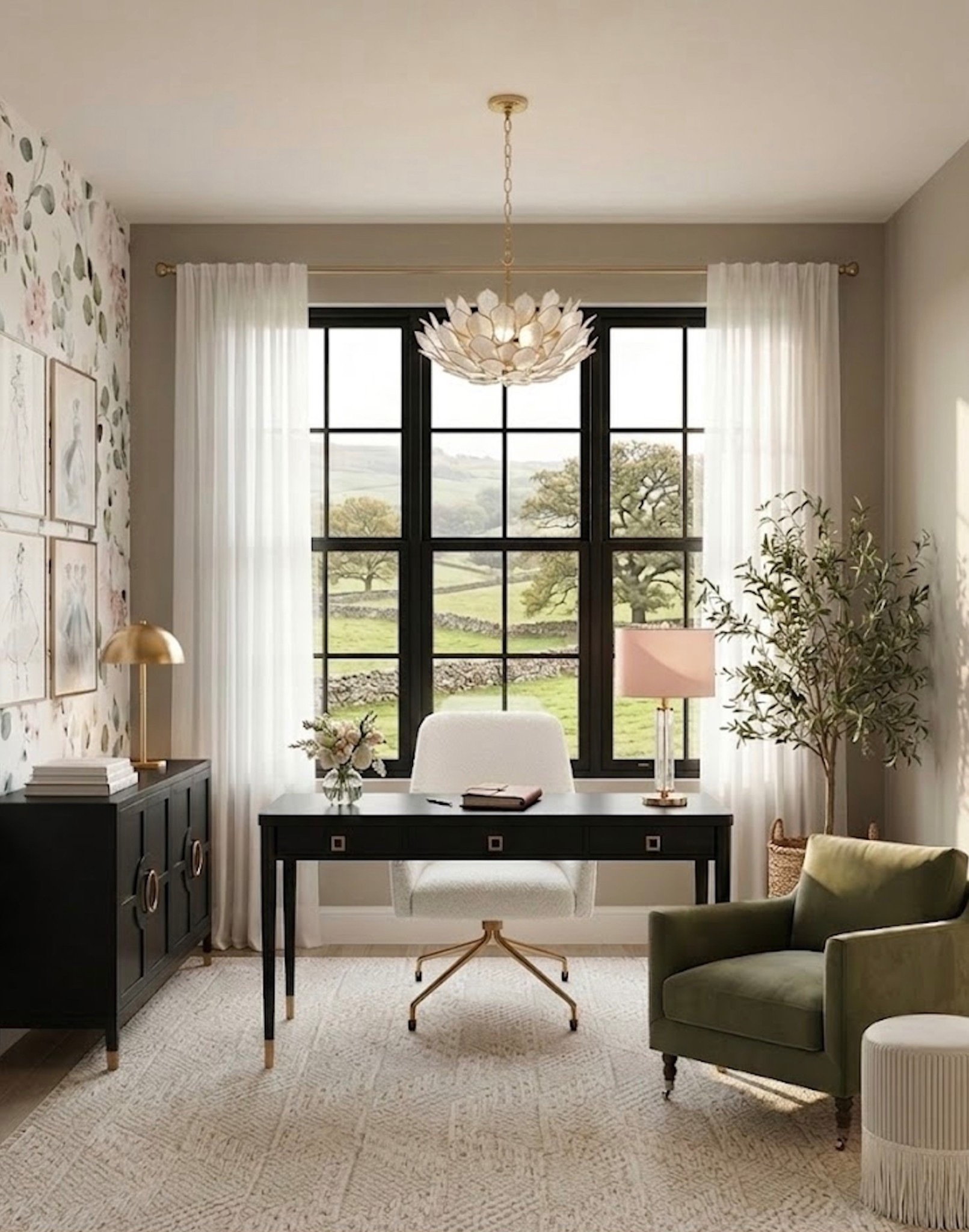 Modern Feminine Inspired Home Office 

#LTKHome
