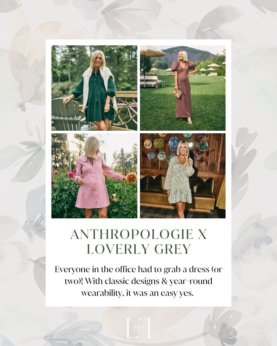 Of course we couldn’t pass up buying from this collection! The prettiest and most versatile styles

Loverly grey, life with Loverly, Anthropologie finds, versatile year round fashion 

#LTKdayinmylife #LTKootd #LTKgrwm