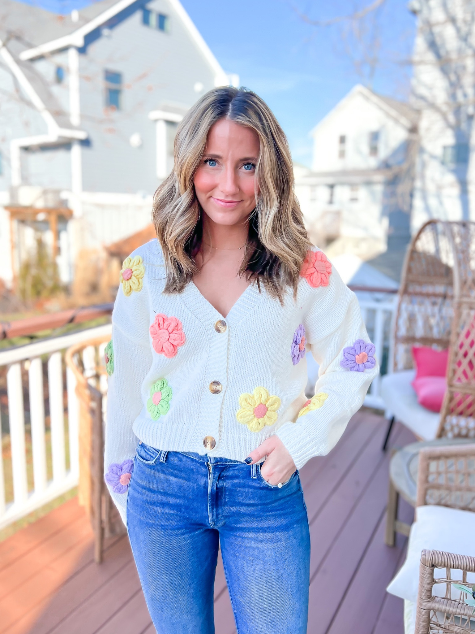 The cutest floral cardigan!! Wearing size small 

#LTKunder100 #LTKunder50