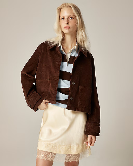 Cropped Barn Jacket™ in corduroy | J. Crew US