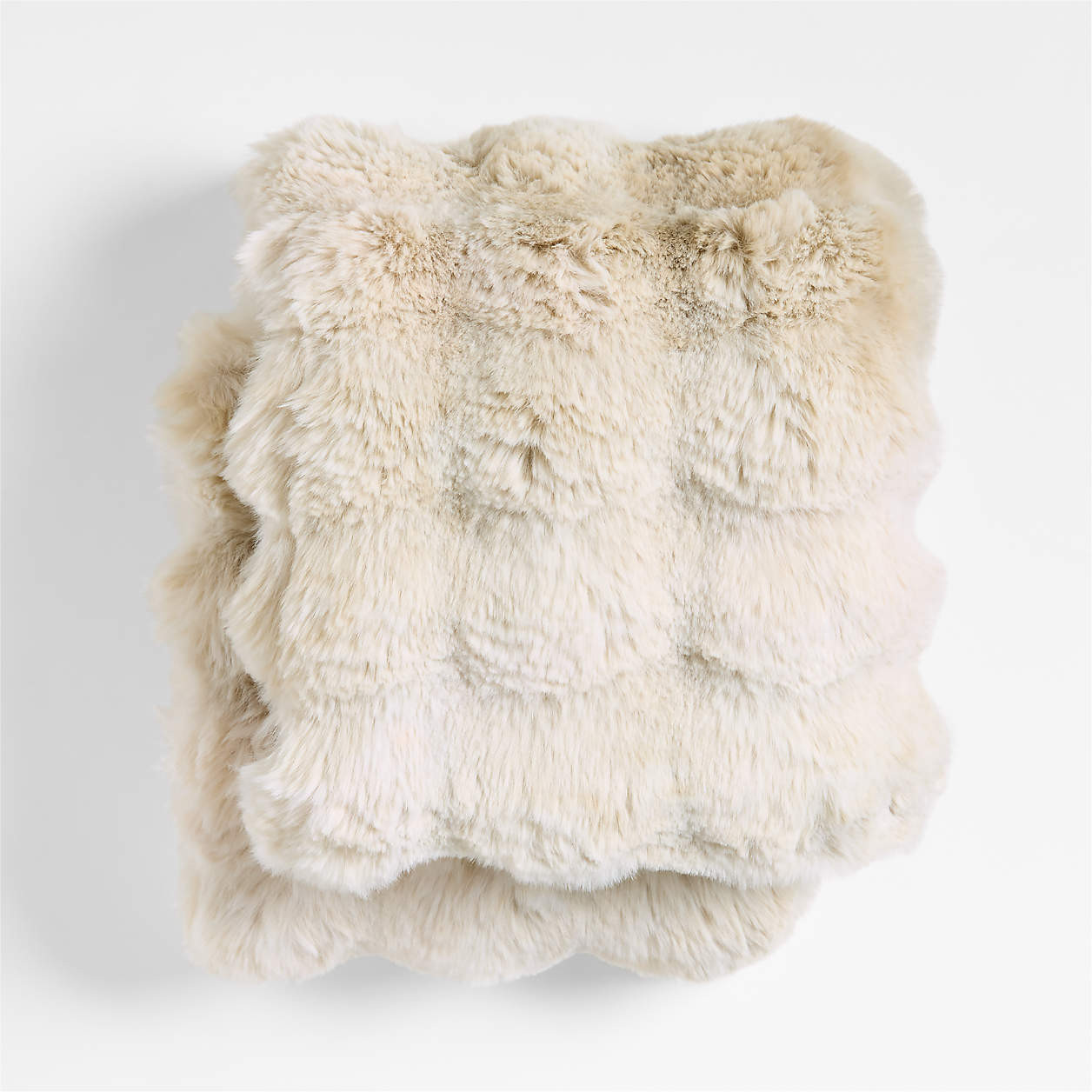 Pucker Arctic Ivory Faux Fur Baby Stroller Blanket + Reviews | Crate & Kids | Crate & Barrel