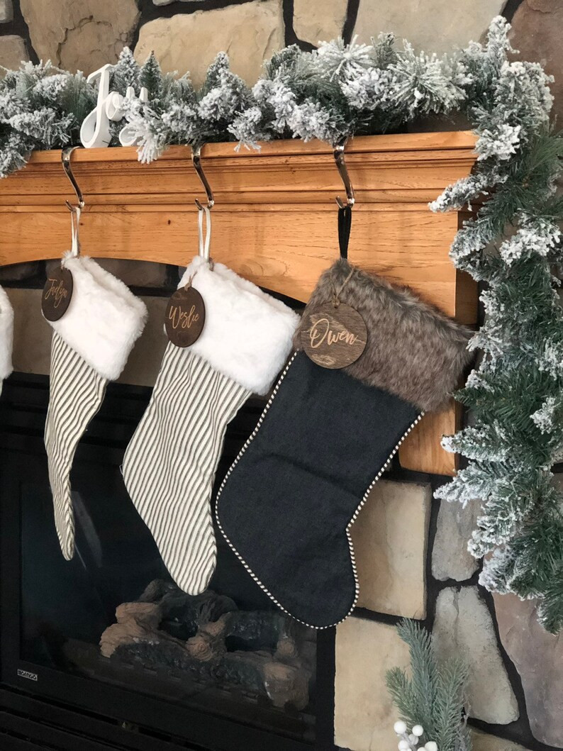 Customized Wooden Tags  Stocking name Tags  Wooden Gift Tag | Etsy | Etsy (US)
