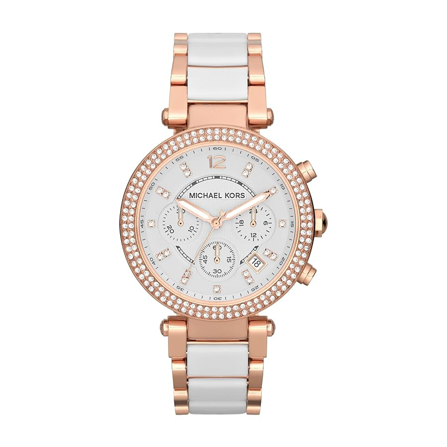 Michael Kors Parker Women's Chronograph Watch with Stainless Steel or Leather Strap | Amazon (US)