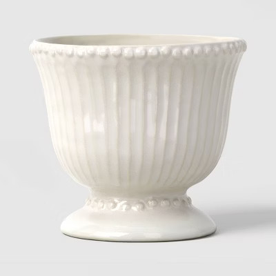 Beaded Ceramic Planter Ivory - Threshold™ | Target