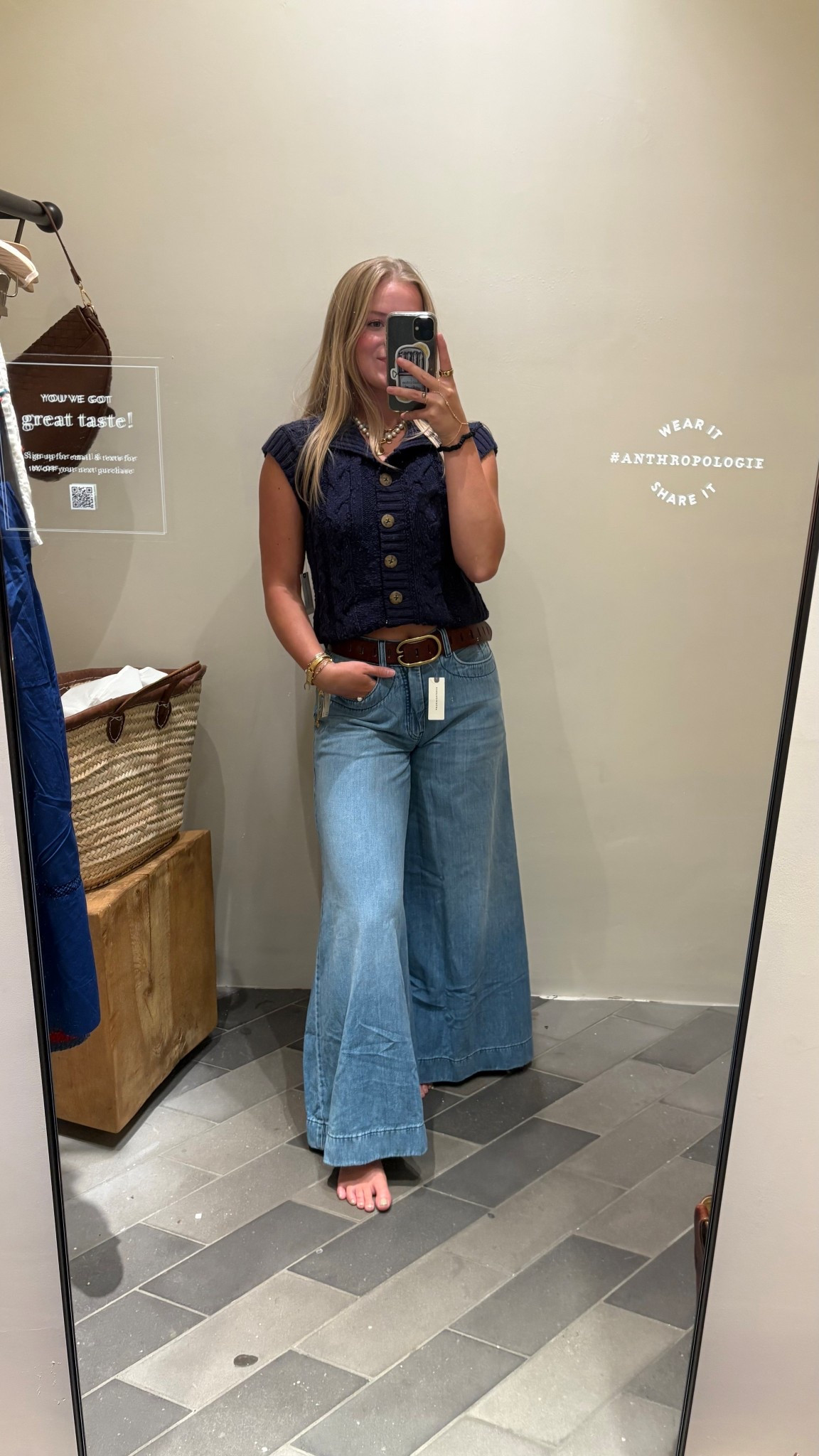 top was final sale but found a cute similar tank that would go so well with this fit!!
