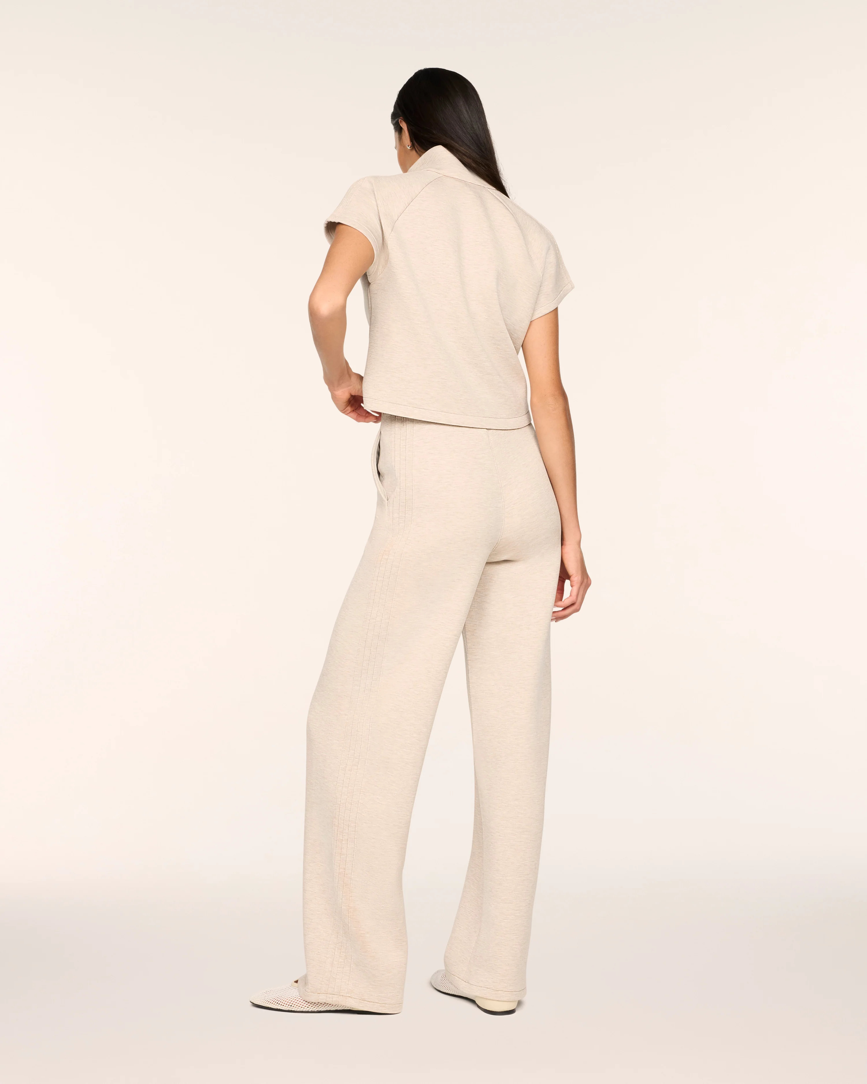 Pintuck Half Zip Jumpsuit | Spanx