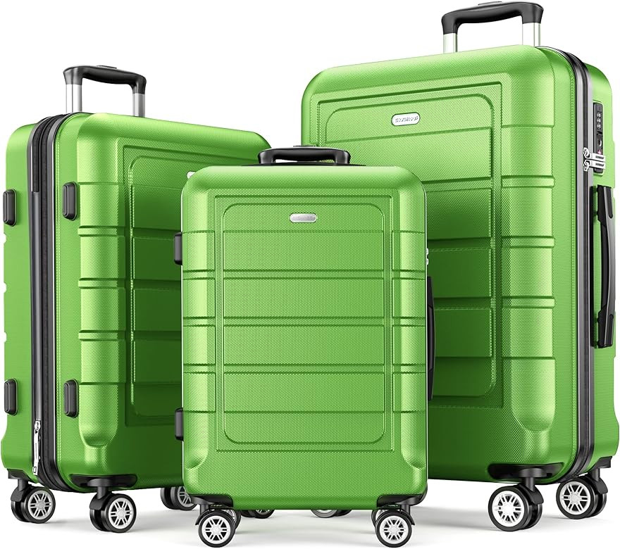 SHOWKOO Luggage Sets Expandable PC+ABS Durable Suitcase Sets Double Wheels TSA Lock 4 Piece Lugga... | Amazon (US)