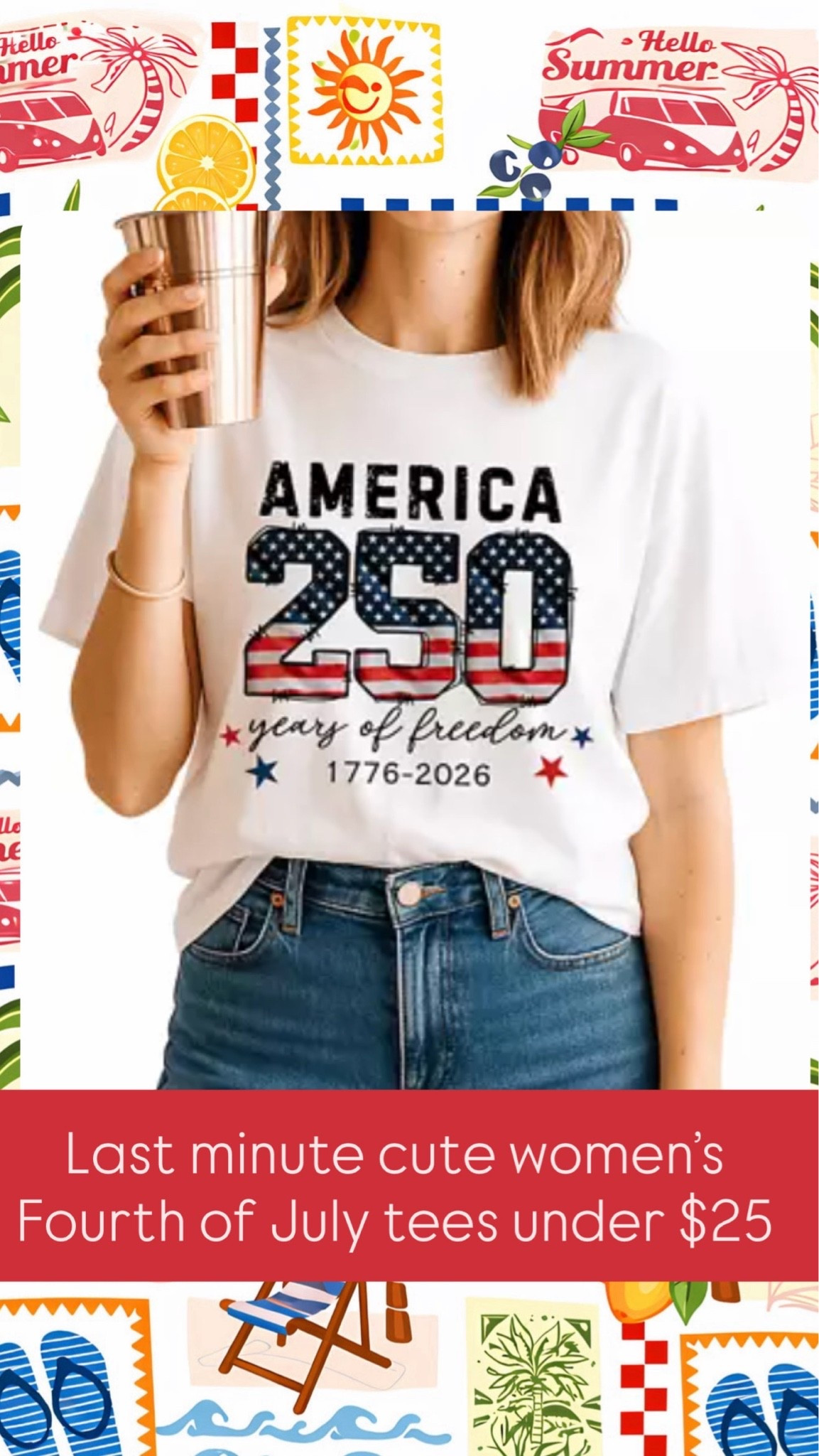 Cute all-American teas under $25. You can use an online coupon to get it for even less.