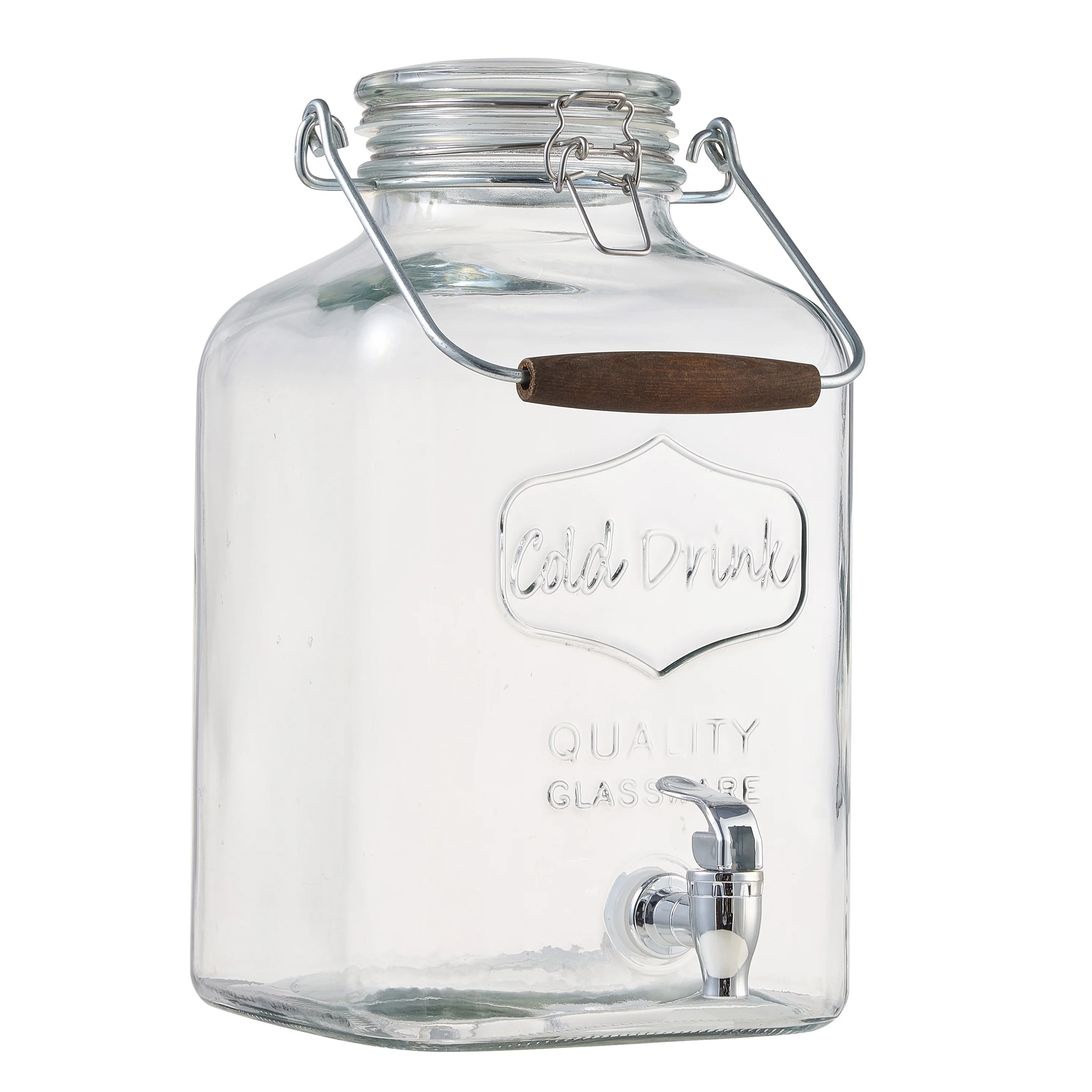 Better Homes & Gardens Glass 2 Gallon Beverage Dispenser with Glass Clamp Lid | Walmart (US)