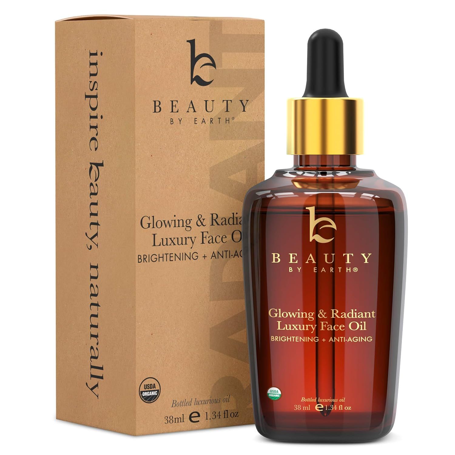 Amazon.com: Organic Face Oil – Glowing & Radiant, for Dry, Normal or Sensitive Skin, Moringa, J... | Amazon (US)