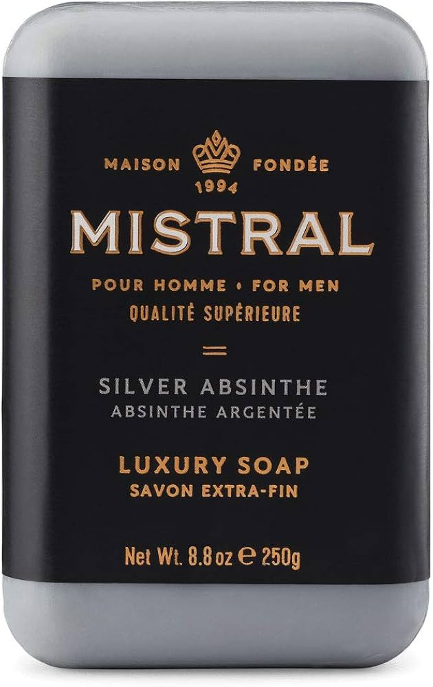 Mistral Bar Soap Organic, Silver Absinthe, Large | Amazon (US)
