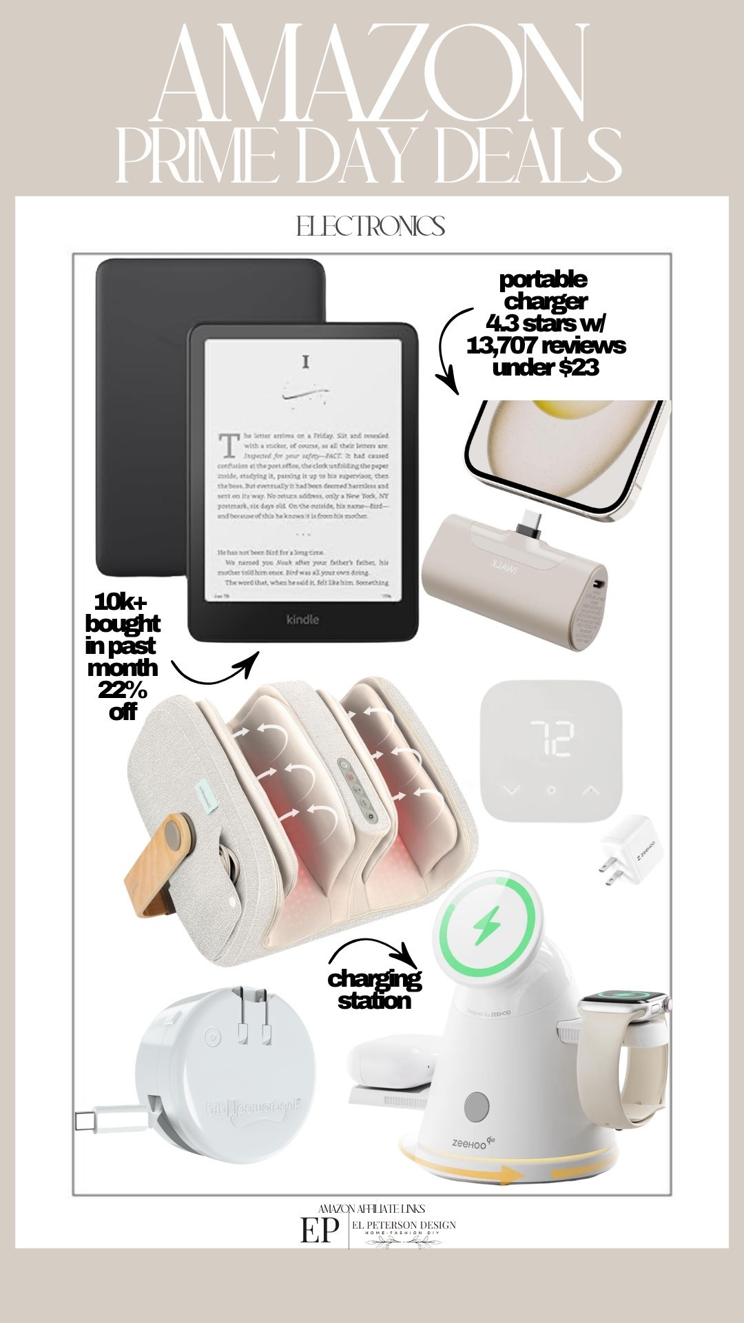 Amazon Prime Deals
Kindle
Charging station 
Portable charger

#LTKHome #LTKSaleAlert