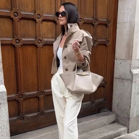 River Island cropped mini trench, skims white vest tank top, Mango collection cream trousers, DeMellier New York Midi bag, Celine triomphe sunglasses, Aquazzura Paris Love silver flower sandals

#LTKstyletip #LTKitbag #LTKfindsunder100