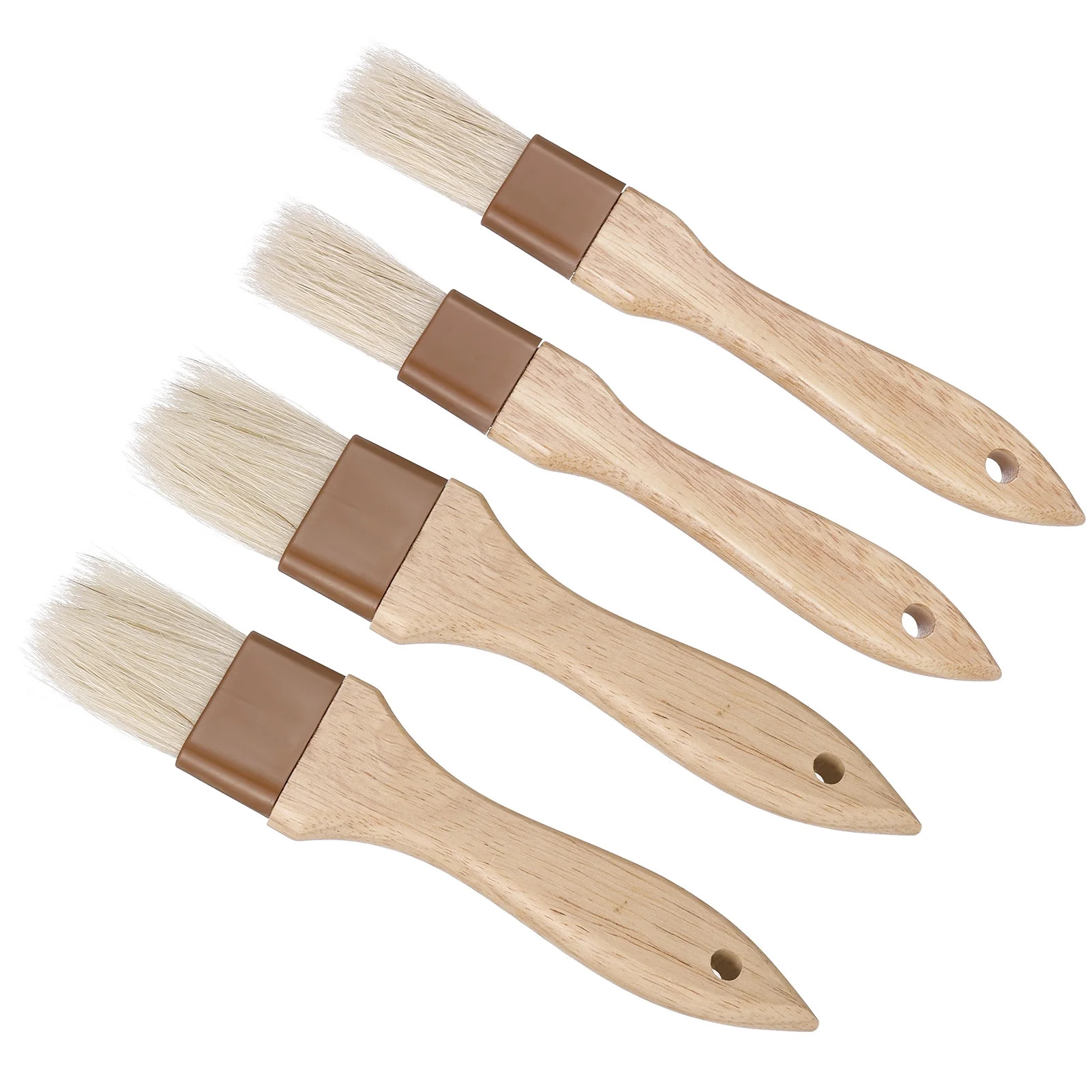 Springcorner 4 Pieces Basting Oil Brush, Pastry Brushes with Boar Bristles and Beech Hardwood Han... | Walmart (US)