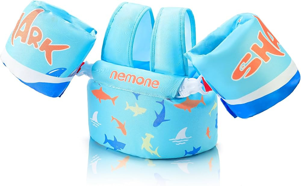 Nemone Toddler Swim Vest for 22-70 lbs Kids Floaties Swim Jacket with Arm Water Wings for Girls B... | Amazon (US)