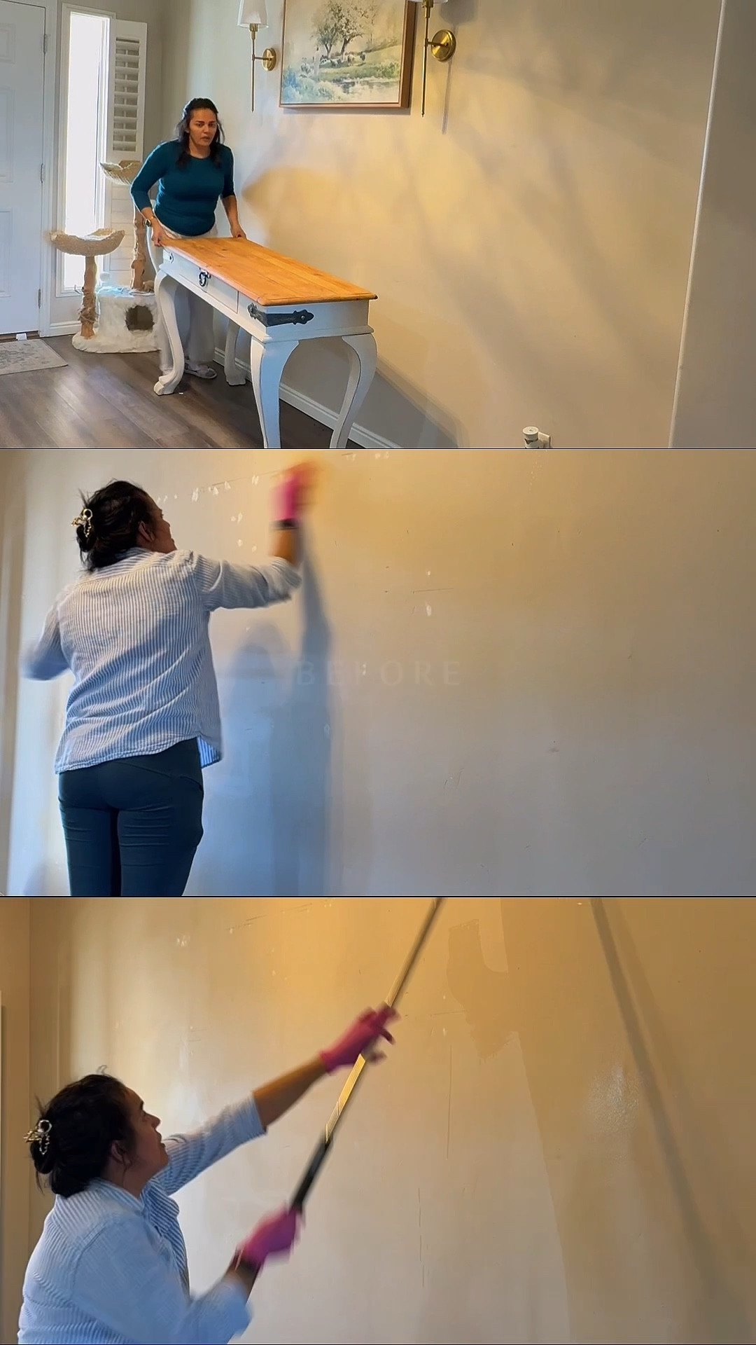 Entryway Before ➝ After Transformation 🤍

My entryway felt a little plain and empty, so I decided to refresh the space with the Stripes wallpaper from @Wayfair —and the difference is amazing.

This simple update instantly added texture, warmth, and timeless style, turning my entryway into a cozy and welcoming space the moment you walk in.

I love how wallpaper can completely transform a small area and bring personality, elegance, and modern farmhouse charm to the home.

The best part? It’s durable, easy to install, and easy to remove, making it perfect for a quick home decor refresh or entryway makeover.

✨ Shop this wallpaper and recreate this cozy entryway look through the links in this post.  
#ltkhome #entrywaydecor #wayfair

#LTKU #LTKHome #LTKWedding